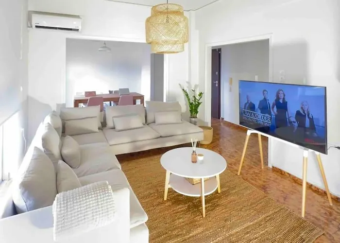 Linear Flat - Center - Private Parking Ханья